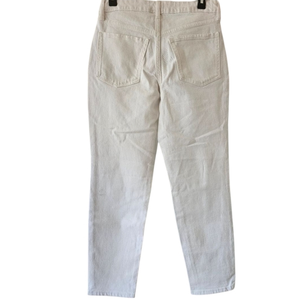 1 OLD NAVY O.G STRAIGHT HIGH RISE WHITE JEANS PETITE SIZE 4P - Picture 2 of 6